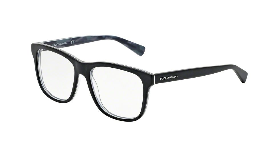 Dolce&amp;Gabbana URBAN DG3206 Progressive Prescription Eyeglasses 2803-52 - Top Black On Matte Mimetic Frame