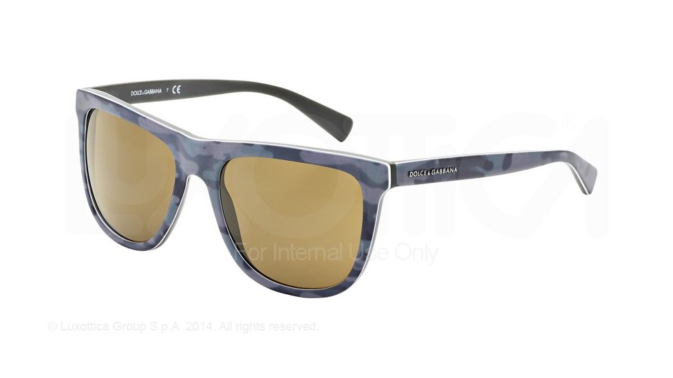 Dolce&amp;Gabbana URBAN DG4229 Single Vision Prescription Sunglasses DG4229-280473-55 - Lens Diameter 55 mm, Frame Color Top Mimetic/mt Military Green