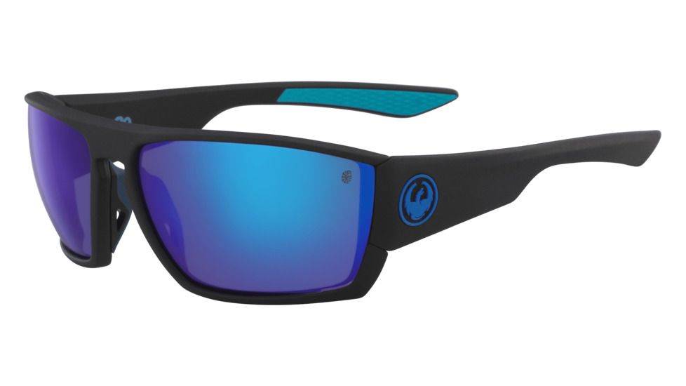 Dragon Cutback H2O Sunglasses- Mens, Matte Black/Blue Ion 35143-Matte Black/Blue Ion