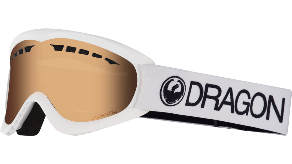 Dragon DXS Goggles, White/Lumalens Amber, 257916029198