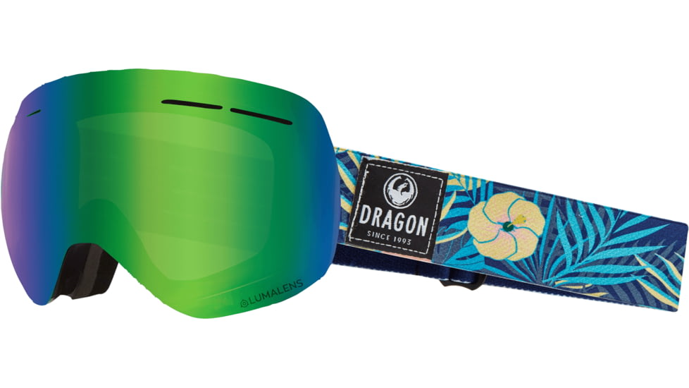 Dragon X1S Goggles, Aloha/Lumalens Green Ion, 286037018601