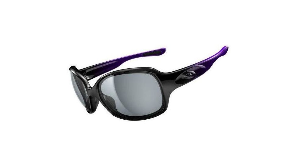 Oakley Drizzle Asian Fit Polished Black /Iris Met Frame w/ Grey Lenses Sunglasses OO9186-01