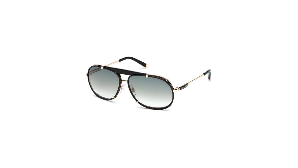 DSquared DQ0074 Sunglasses - Shiny Black Frame Color, Gradient Smoke Lens Color