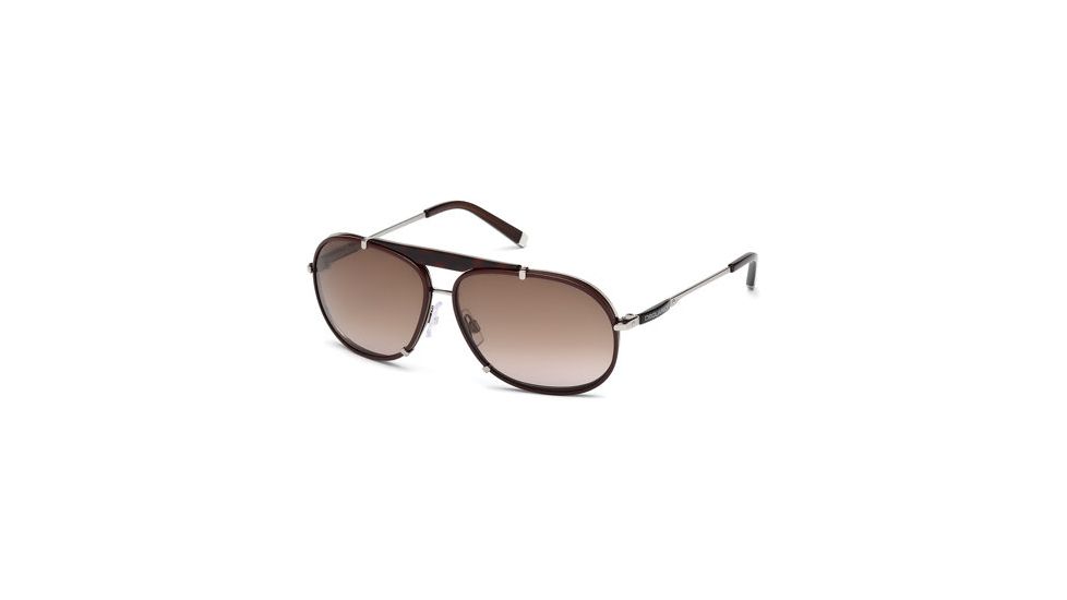 DSquared DQ0074 Sunglasses - Shiny Dark Brown Frame Color, Gradient Brown Lens Color