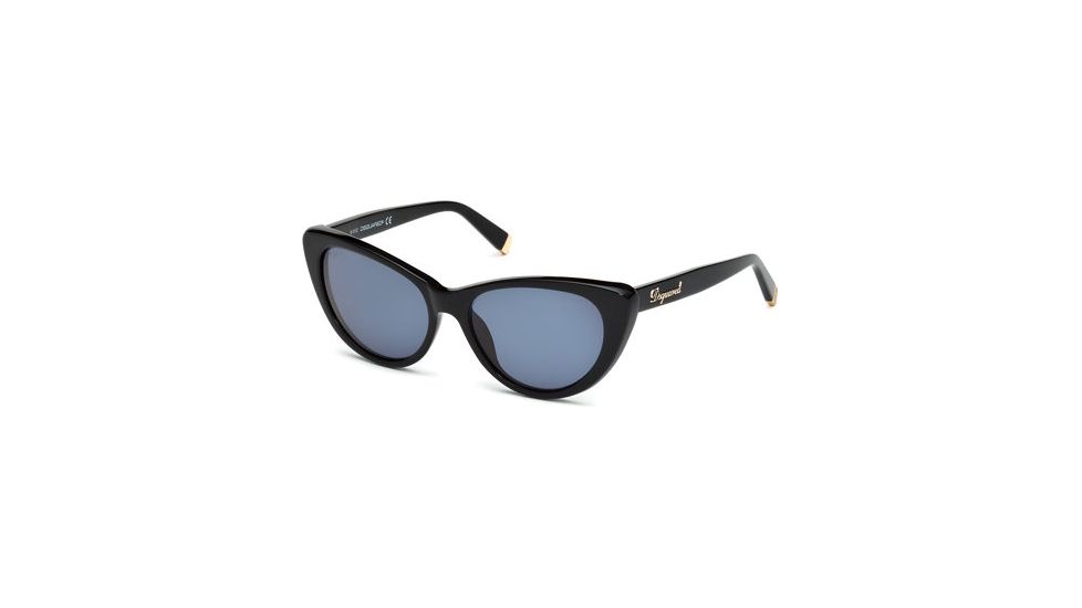 DSquared DQ0079 Sunglasses - Shiny Black Frame Color, Blue Lens Color