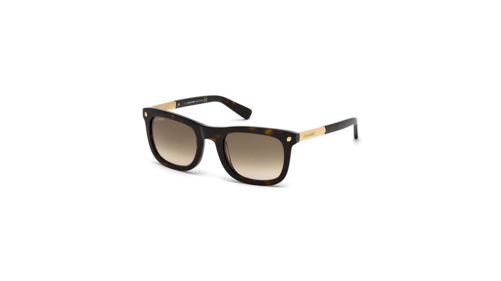 DSquared DQ0178 Sunglasses - Dark Havana Frame Color, Gradient Green Lens Color