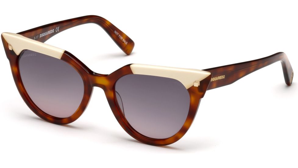 DSquared DQ0277 Sunglasses - Blonde Havana Frame Color, Gradient Smoke Lens Color