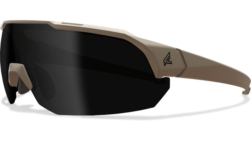Edge Eyewear ARC Light Shooting Glasses, Tan499 Frame, Polarized Smoke Vapor Shield Lenses, Standard, AL1K174VS