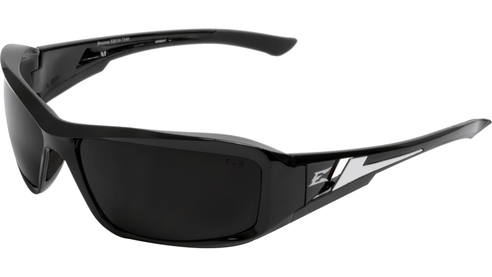 Edge Eyewear Brazeau Safety Glasses Black Frame Smoke Lens Xb116