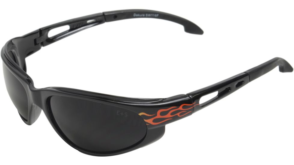 Edge Eyewear Dakura Safety Glasses Black Frame Smoke Lens Sw116f