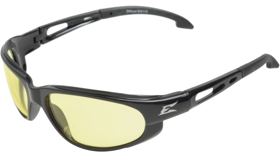 Edge Eyewear Dakura Safety Glasses Black Frame Yellow Lens Sw112