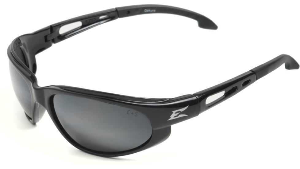 Edge Eyewear Dakura Safety Glasses - Black Frame, Silver Mirror Lens SW117
