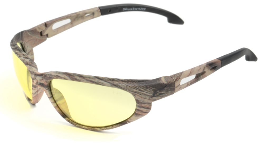Edge Eyewear Dakura Safety Glasses - Camouflage Frame, Yellow Lens SW112CF