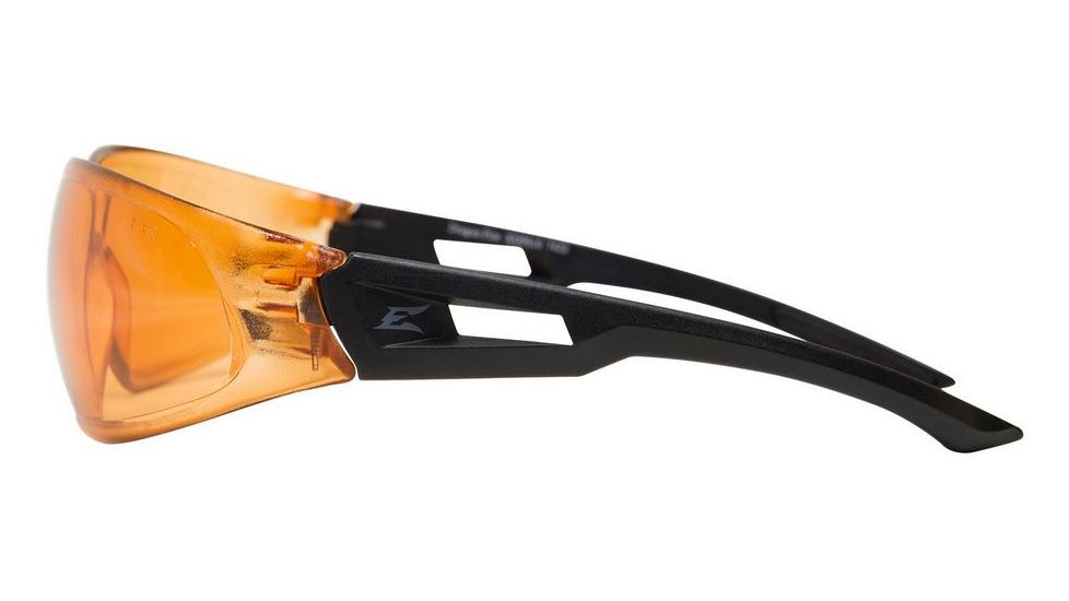 Edge Eyewear Dragon Fire Safety Glasses - Black Frame, Tiger's Eye Lens XDF610