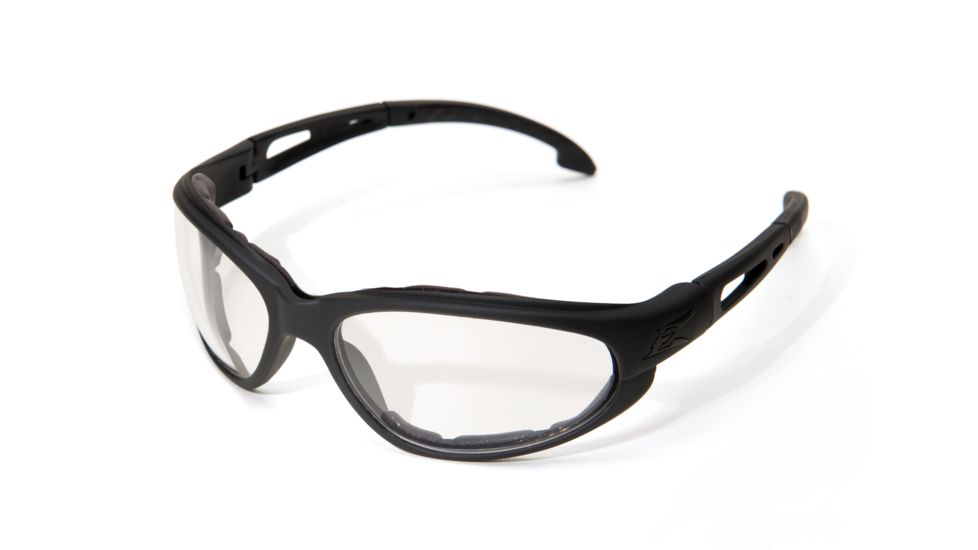 Edge Eyewear Falcon Sunglasses, Soft-Touch Matte Black Frame / Clear Vapor Shield , GSF611