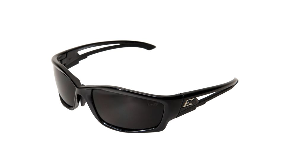 Edge Safety Kazbek Sunglasses, Black Multi-Fit Frame, Smoke Vapor Shield Lenses, SK116VS-AFT