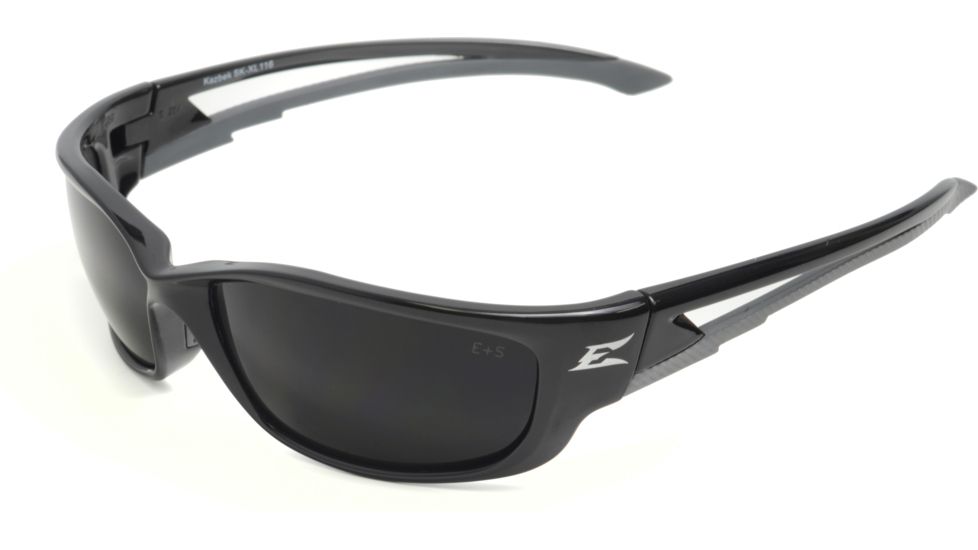 Edge Eyewear Kazbek XL Safety Glasses - Black Frame, Smoke Lens SK-XL116