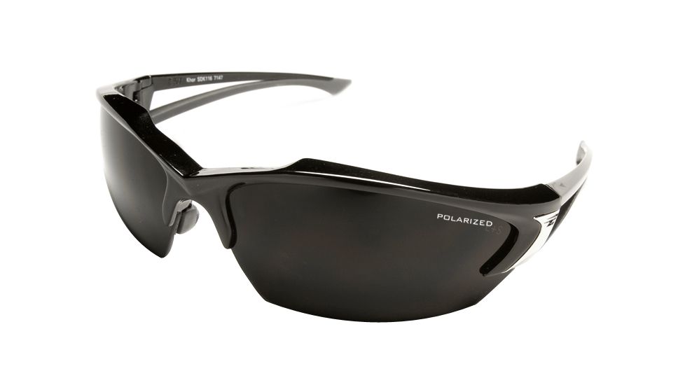 Edge Eyewear Khor Safety Glasses Black Frame Polarized Smoke Lens Tsdk216