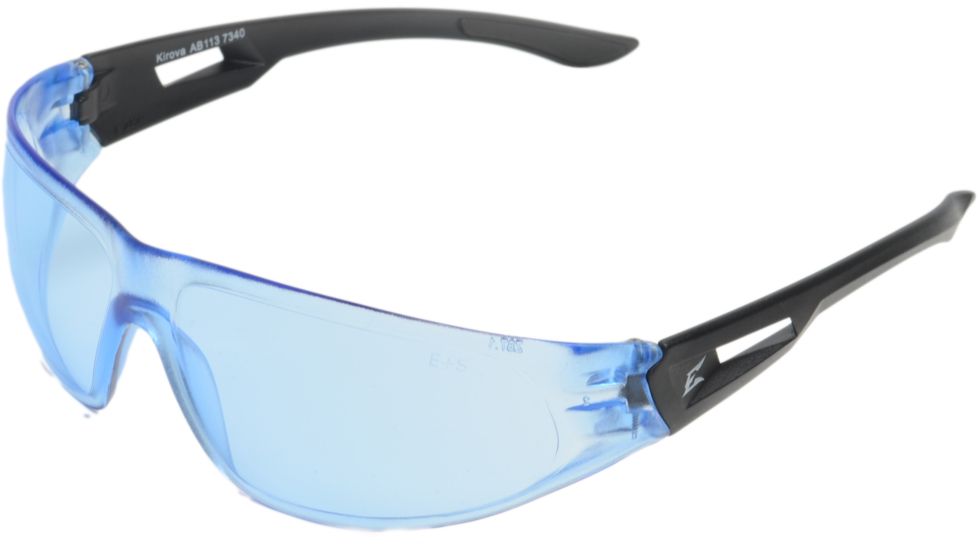 Edge Eyewear Kirova Safety Glasses Black Frame Light Blue Lens Ab113