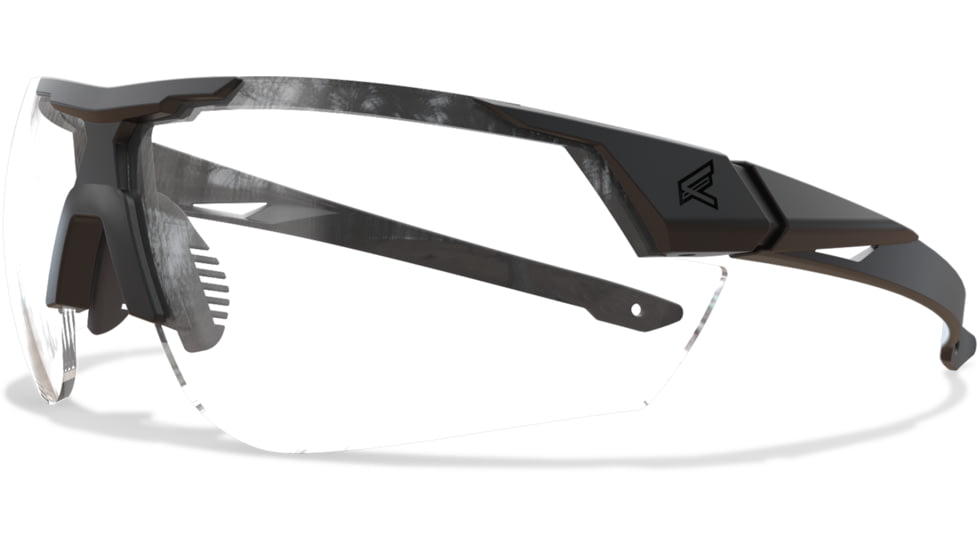Edge Eyewear Phantom Rescue Shooting Glasses, Black Frame, Clear Vapor Shield Lenses, Standard, PR11VS