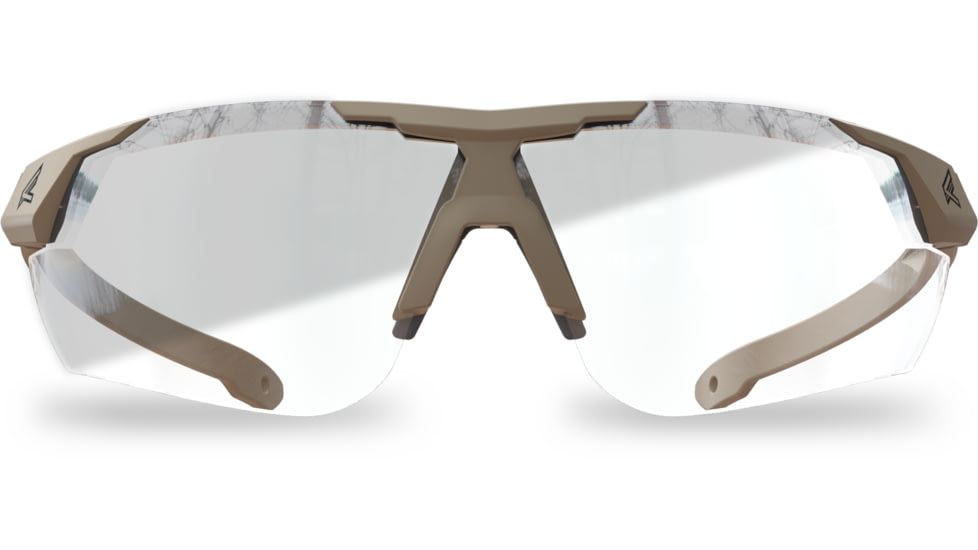 Edge Eyewear Phantom Rescue Shooting Glasses, Tan499 Frame, Photochromic Vapor Shield Lenses, Standard, PR21PCVS