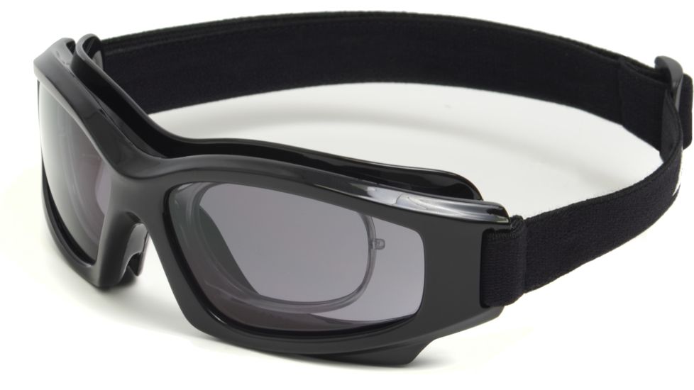 Edge Safety Speke Low Profile w/Rx Insert Safety Goggle, Smoke Lens HS116