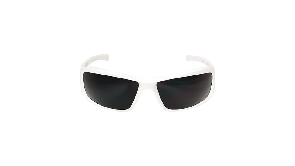 Edge Safety Brazeau Torque with Blue E Logo, Polarized Smoke Lens, White Frame, TXB246-E4
