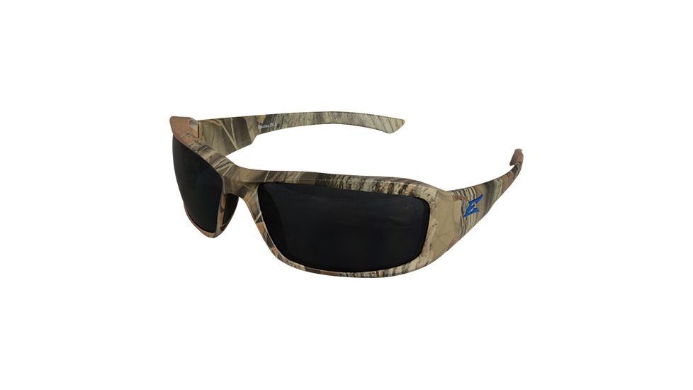 Edge Safety Brazeau with Blue E Logo, Smoke Lens, Camouflage Frame, XB116CF-E4