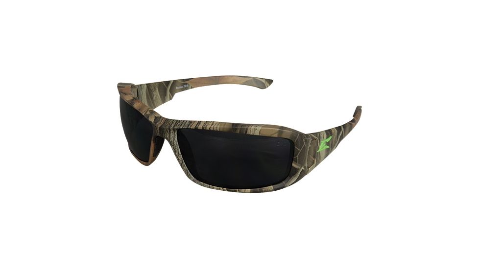 Edge Safety Brazeau with Green E Logo, Polarized Smoke Lens, Camouflage Frame, TXB216CF-E3