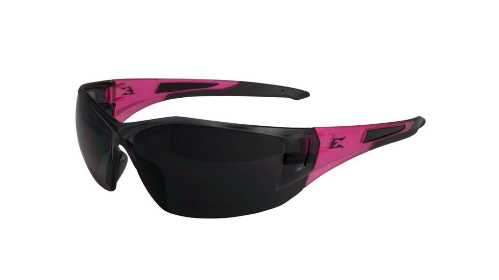 Edge Safety Delano G2 Pink Series Safety Glasses,Pink Frame,Smoke Lens, SD156-G2