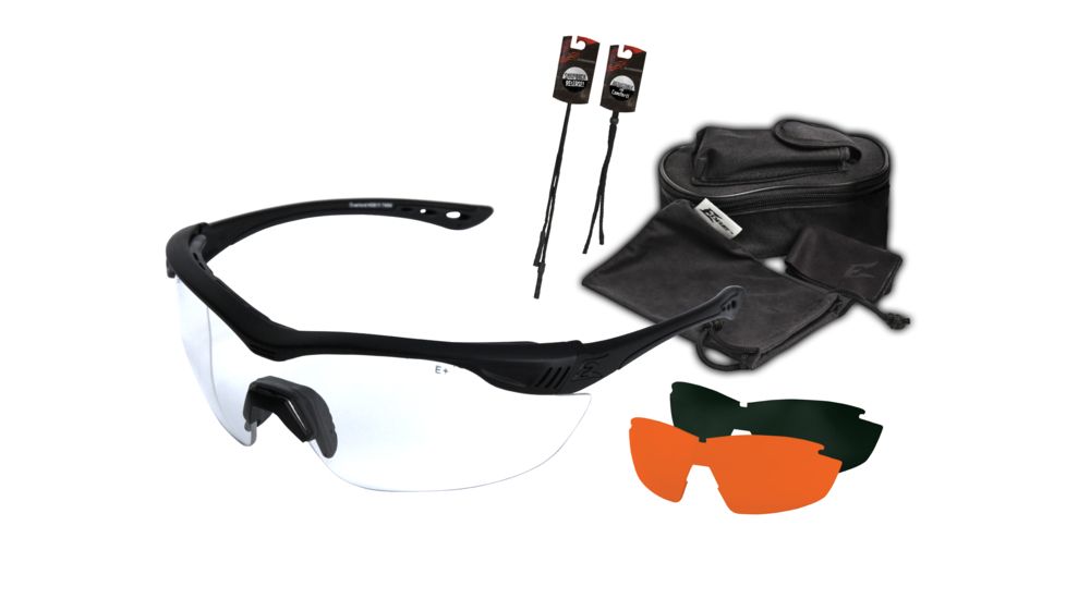 Edge Tactical Overlord 3-Lens Kit, Black Frame, Clear, Tiger's Eye, G-15 Lens, HO3K-1