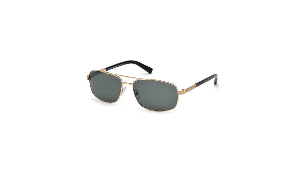 Ermenegildo Zegna EZ0012 Sunglasses - Shiny Rose Gold Frame Color, Green Lens Color