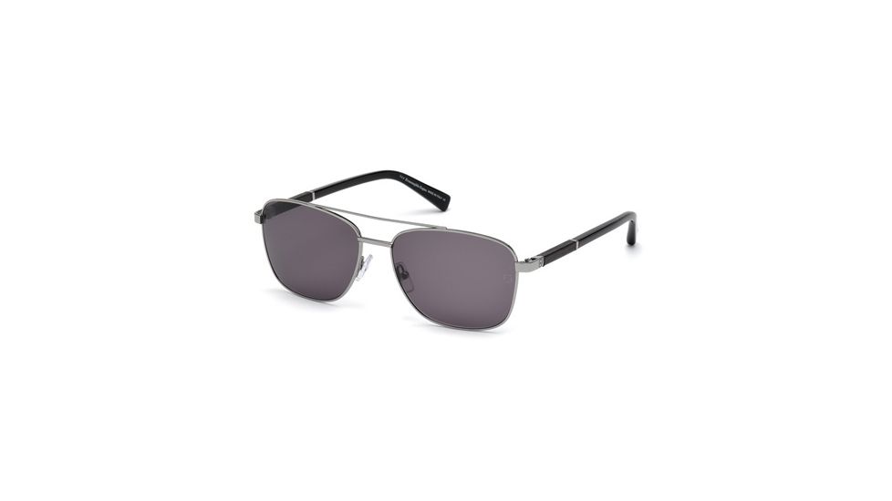 Ermenegildo Zegna EZ0014 Sunglasses - Matte Dark Ruthenium Frame Color, Smoke Lens Color