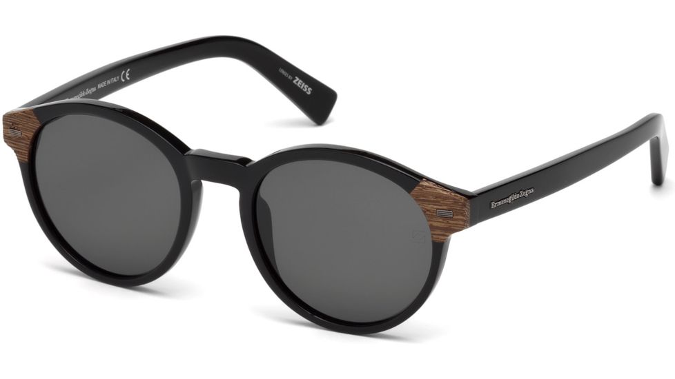 Ermenegildo Zegna EZ0081 Sunglasses - Shiny Black Frame Color