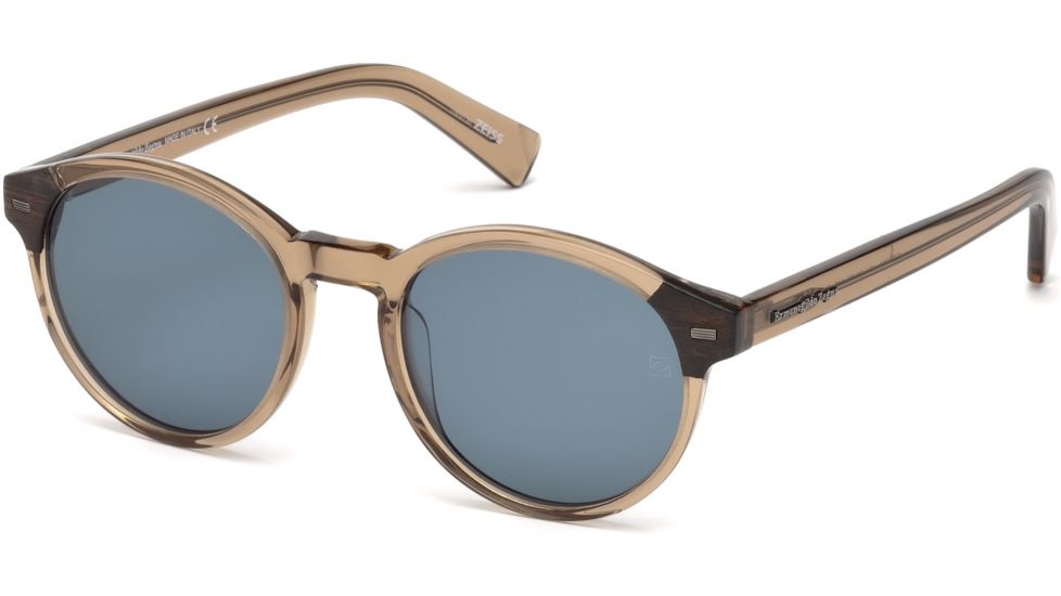 Ermenegildo Zegna EZ0081 Sunglasses - Shiny Light Brown Frame Color