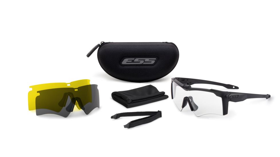 ESS Crossbow AF 3LS Shooting Glasses, Black, EE9020-07