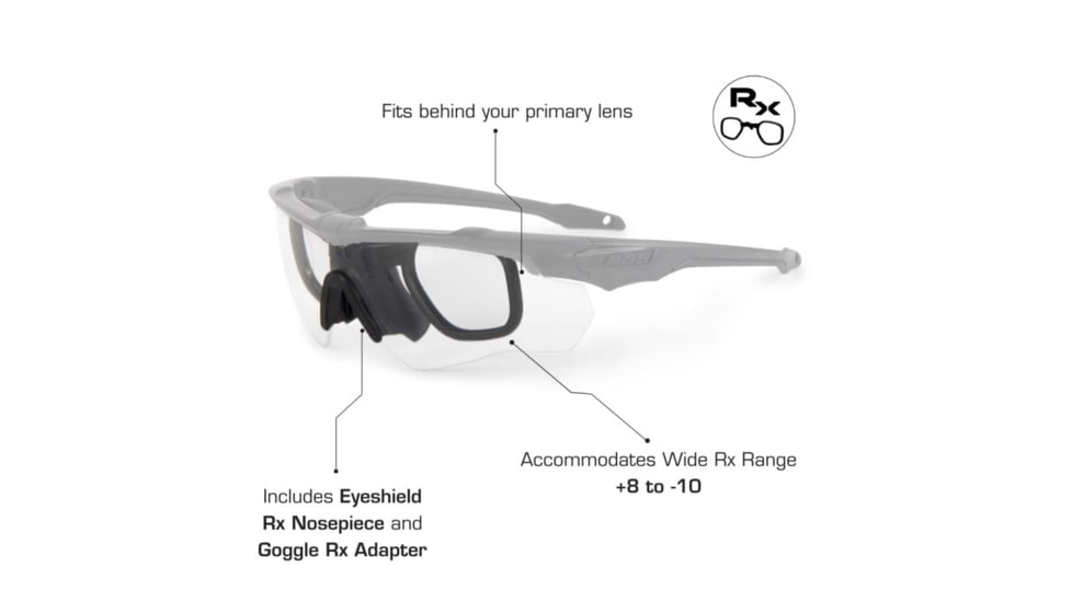 ESS Craftsman CrossBladeNARO Sunglasses, Carbon Gray Frame, Mirrored Brass Lens, Medium/Small, EE9034-21