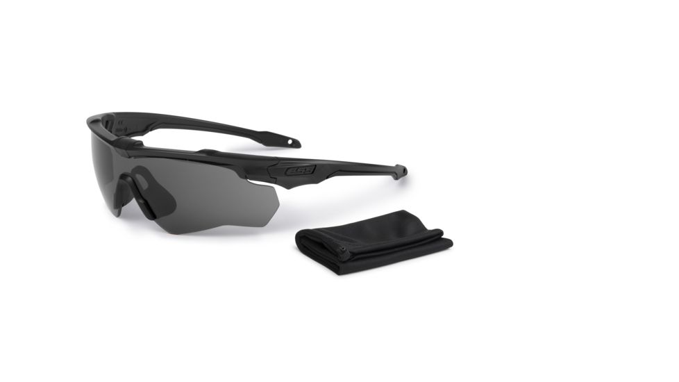 ESS CrossBlade ONE Shooting Glasses, Smoke Grey Lens, Black, EE9032-08