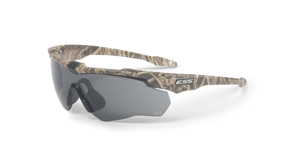 ESS Crossblade STD RealTree MAX7 Sunglasses, Camo Frame, Gray/Clear/HI-DEF Copper Lenses, EE9032-25