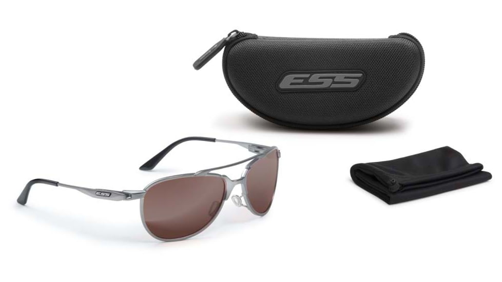 ESS inVINCEible Aviator Sunglasses, Gunmetal/Mirrored Whiskey, Medium, EE4062-06