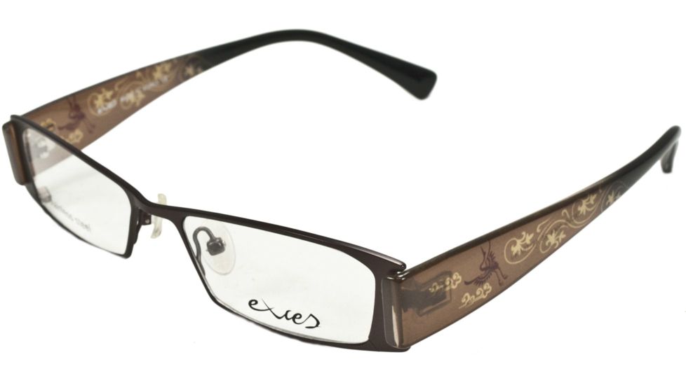 Exces 3064 Progressive Prescription Glasses with Brown 28 Frame 3064 28