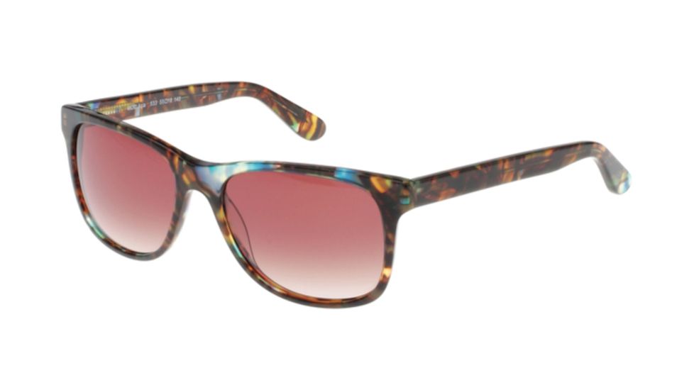 Exces Aria Bifocal Prescription Sunglasses, Brown/Green/Crystal Frame, EXARIA533BI