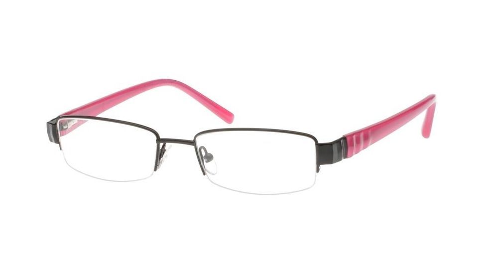 Exces Eyeglasses 3055 with No-Line Progressive Rx Prescription Lenses, Select Frame Color Black-Ruby Frame