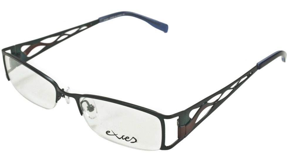 Exces Eyeglasses 3057 with Lined Bifocal Rx Prescription Lenses, Select Frame Color Blue-Brown Frame
