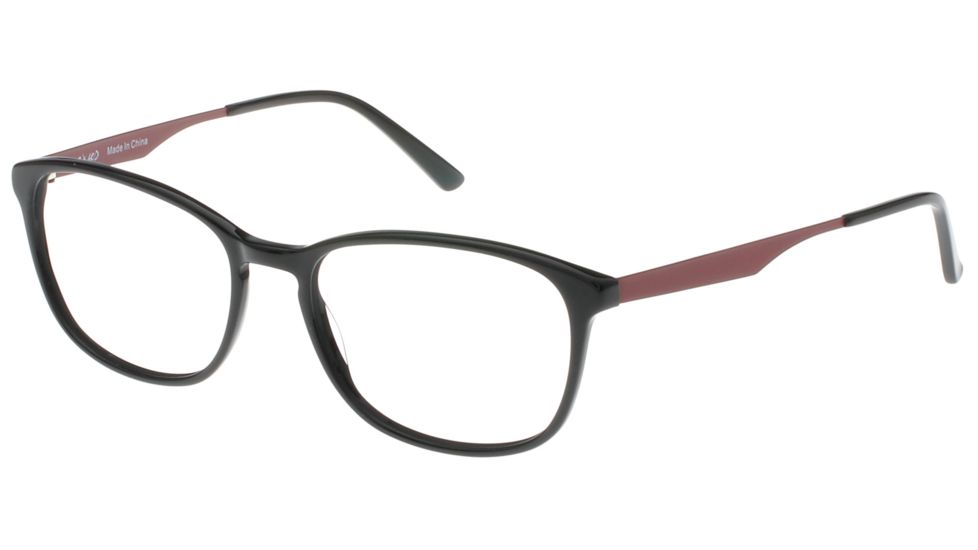 Exces SlimFit 1 Single Vision Prescription Eyeglasses, Shiny Black/Burgundy Frame, SF1165SV