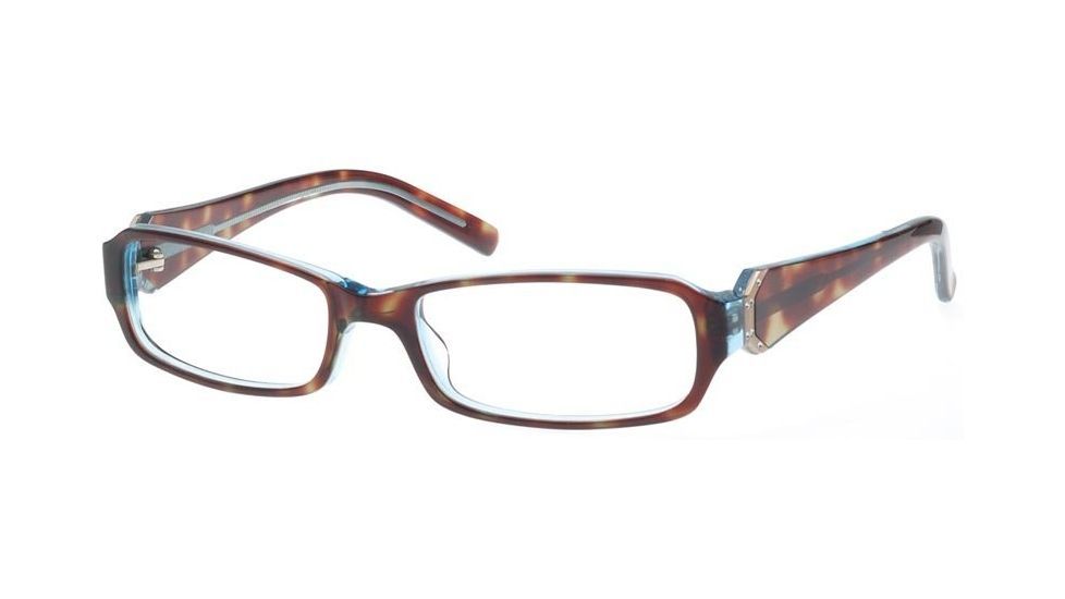 Exces Swarovski Crystals Eyeglasses 3036 with Rx Prescription Lenses, Select Frame Color Tortoise-Light Blue Frame