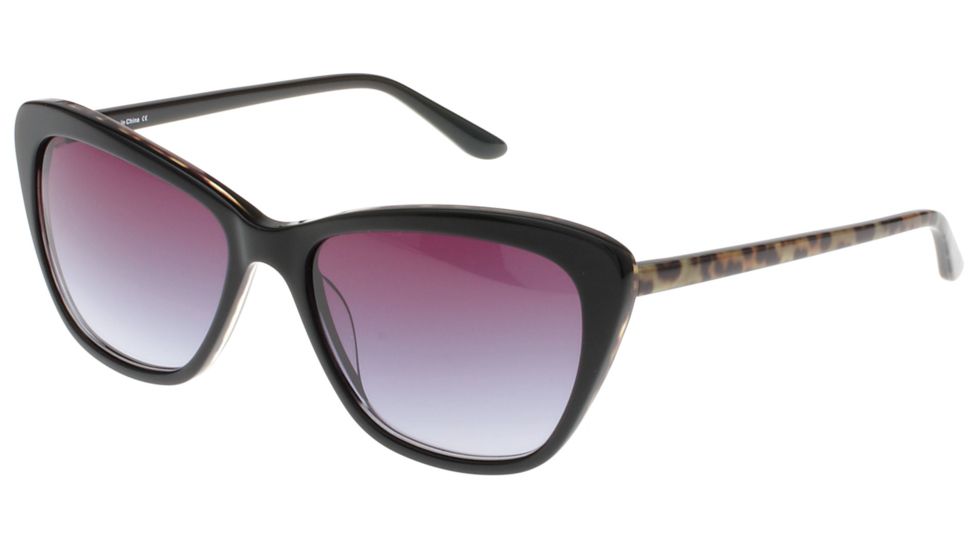 Exces Zoe Bifocal Prescription Sunglasses, Black/Golden Leopard Frame, EXZOE405BI