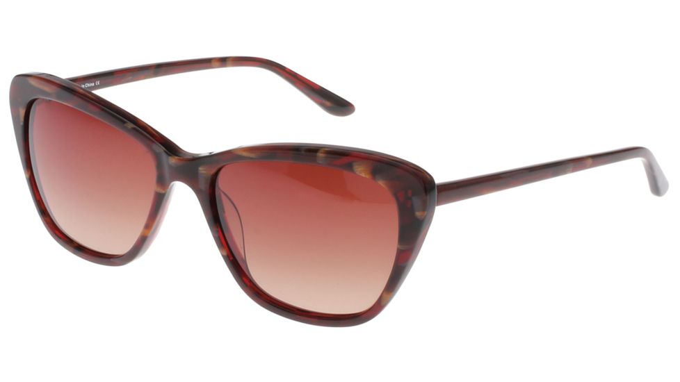 Exces Zoe Bifocal Prescription Sunglasses, Red/Brown Mottled Frame, EXZOE843BI