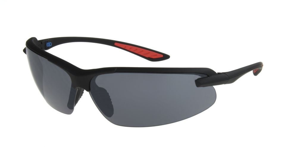 Extreme Optiks EO PC 1801 Sunglasses, Rubberized Black Frame, Smoke with Silver Flash Mirror Lenses, 10242519.FGX