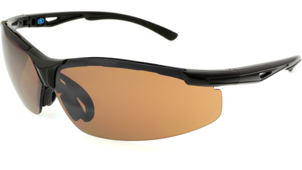 Extreme Optiks EOG 4 Sunglasses, Shiny Black Frame, Brown HD Lens, 10228946.FGX